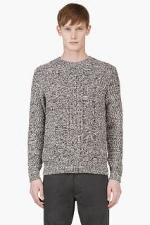 Marc By Marc Jacobs Black And White Cable Knit Sweater