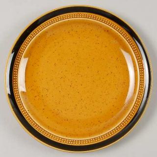 Kasuga Tahiti Salad Plate, Fine China Dinnerware   Dark Yellow Background,Dark B