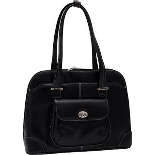 Avon   Ladies Leather Laptop Briefcase Black   McKlein USA Ladies B
