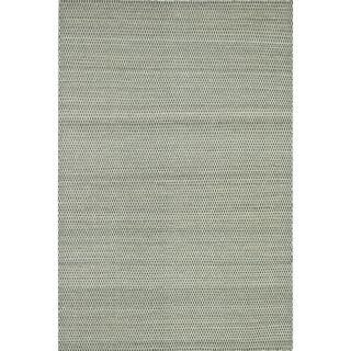 Hand woven Poplin Charcoal Wool/ Cotton Rug (36 X 56)