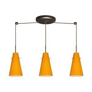 Besa Lighting BEL 3JB 4124AM BR Cierro Pendant