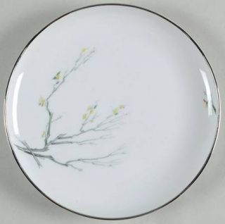 Royal Tettau Gray Bark (Platinum Tr) Bread & Butter Plate, Fine China Dinnerware