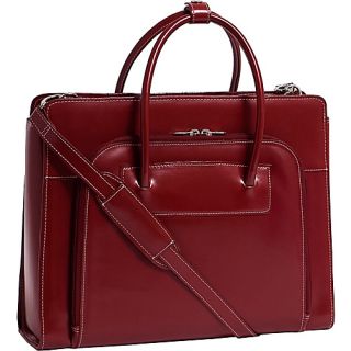 W Series Lake Forest Leather Womens 15.4 Laptop Case Red   McKlein