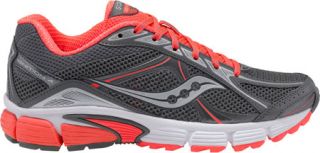 Womens Saucony Ignition 4   Grey/Coral Running Shoes