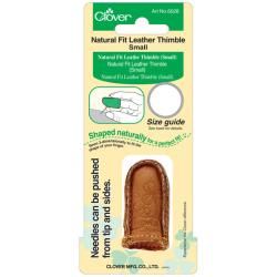 Clover Natural Fit Small Leather Thimble (BrownMaterials LeatherFinger shapedNo seams or stitches where the needle hits the thimble allowing the needle to be pushed from the most convenient spotDimensions 14.5 mm in diameterImported SmallColor BrownMat