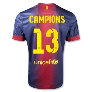 Nike Barcelona 12/13 CAMPIONS Home Soccer Jersey